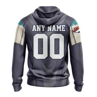 NFL Denver Broncos Custom Name Number Mandalorian And Baby Yoda Pullover Hoodie