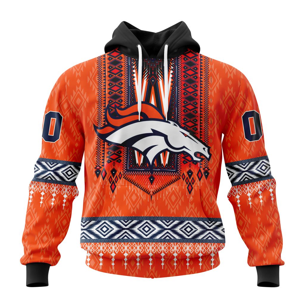 NFL Denver Broncos Custom Name Number Native Concepts Pullover Hoodie NFL Denver Broncos Custom Name Number Native Concepts Pullover Hoodie