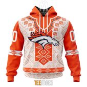 NFL Denver Broncos Custom Name Number Native Pattern Pullover Hoodie