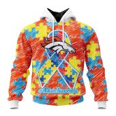 Nfl Denver Broncos Custom Name Number Puzzle Autism Awareness Pullover Hoodie Front.jpg - demo10