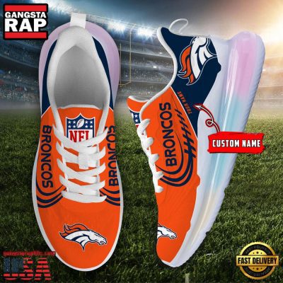 NFL Denver Broncos Custom Rainbow Atmospheric Air Force 1 Sneaker Shoes