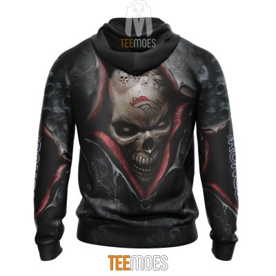 NFL Denver Broncos Halloween Horror Skull Pullover Hoodie