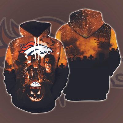 NFL Denver Broncos Jason Voorhees Halloween Pullover Hoodie