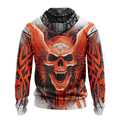 NFL Denver Broncos Special Kits With Skull Pullover Hoodie