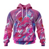 NFL Detroit Lions Breast Cancer Pullover Hoodie