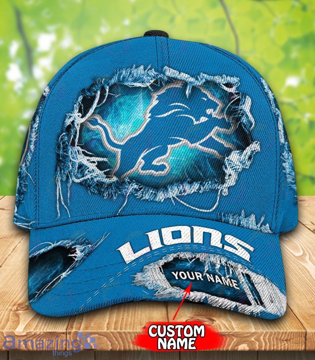 NFL Detroit Lions Custom Name Blue Classic Cap NFL Detroit Lions Custom Name Blue Classic Cap