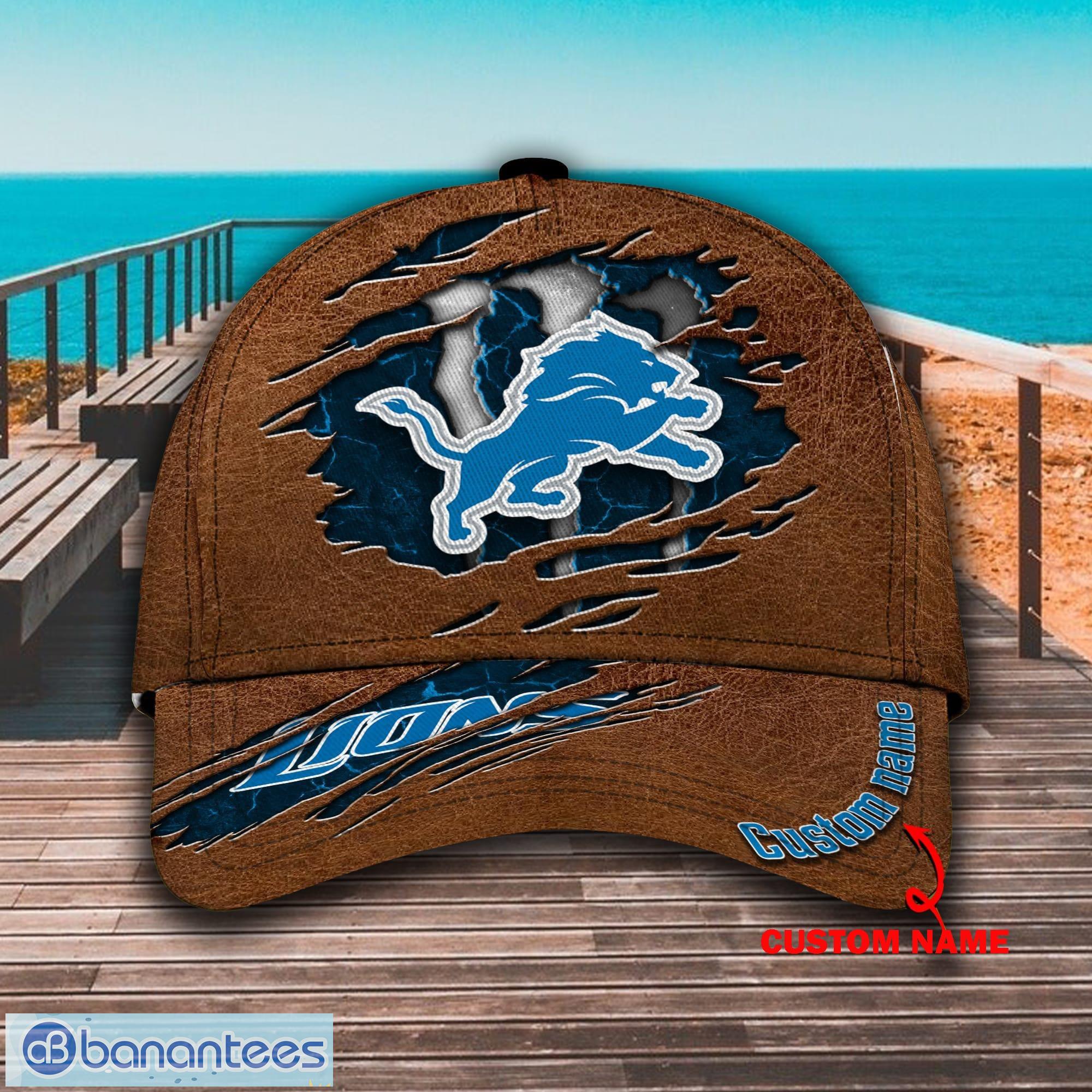 NFL Detroit Lions Custom Name Brown Classic Cap NFL Detroit Lions Custom Name Brown Classic Cap