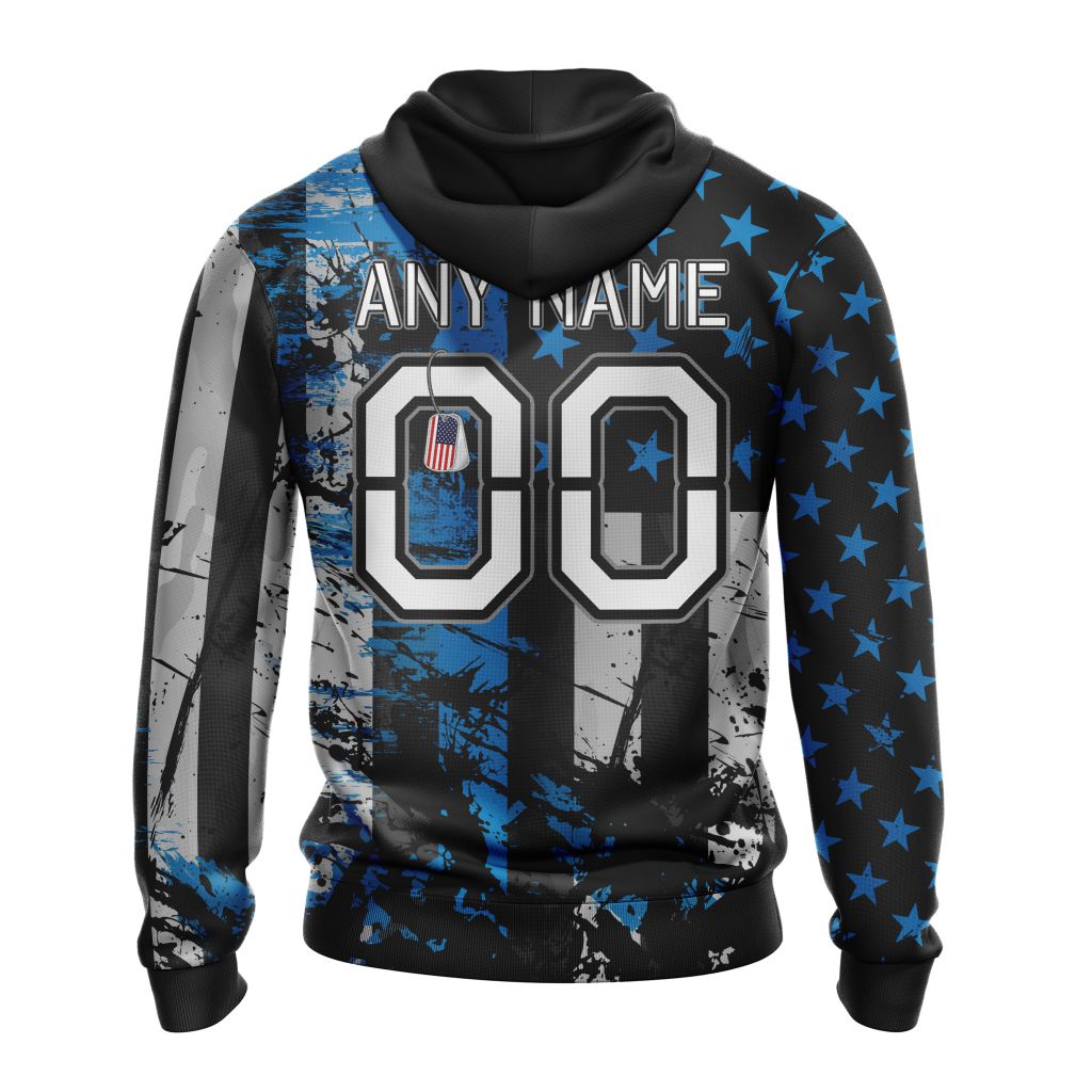 NFL Detroit Lions Custom Name Number Classic Grunge American Flag Pullover Hoodie NFL Detroit Lions Custom Name Number Classic Grunge American Flag Pullover Hoodie
