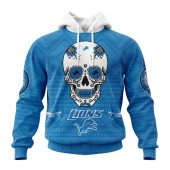 NFL Detroit Lions Custom Name Number Kits For Dia De Muertos Pullover Hoodie