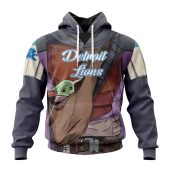 Nfl Detroit Lions Custom Name Number Mandalorian And Baby Yoda Pullover Hoodie 4825.jpg - demo10