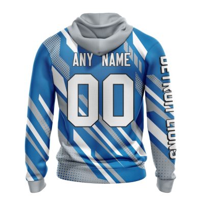 NFL Detroit Lions Custom Name Number MotoCross Concept Pullover Hoodie