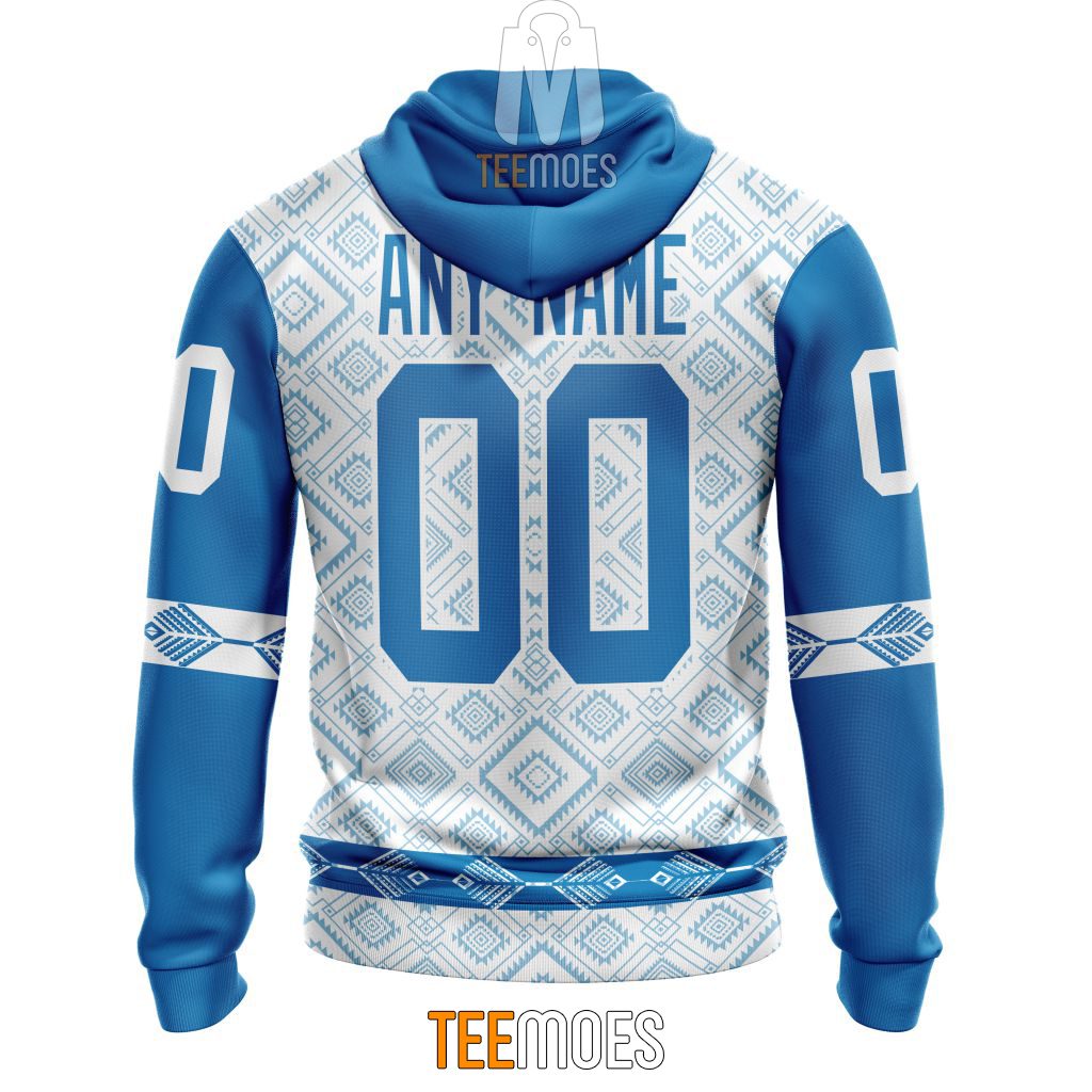 NFL Detroit Lions Custom Name Number Native Pattern Pullover Hoodie NFL Detroit Lions Custom Name Number Native Pattern Pullover Hoodie