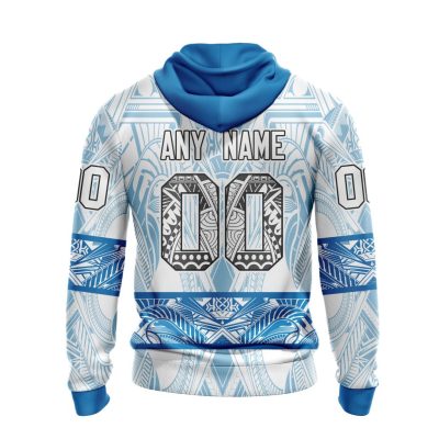 NFL Detroit Lions Custom Name Number Native With Samoa Culture Pullover Hoodie