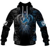 Nfl Detroit Lions Custom Name Number Rose Dragon Pullover Hoodie Front.jpg - demo10