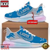 NFL Detroit Lions Custom Rainbow Atmospheric Air Force 1 Sneaker Shoes
