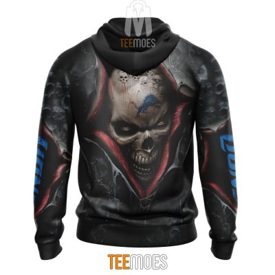 NFL Detroit Lions Halloween Horror Skull Pullover Hoodie