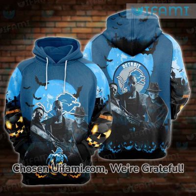NFL Detroit Lions Jason Voorhees Halloween Pullover Hoodie