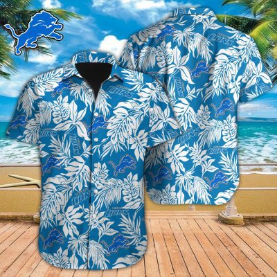 NFL Detroit Lions Tropical Leafs Hawaiian Shirt