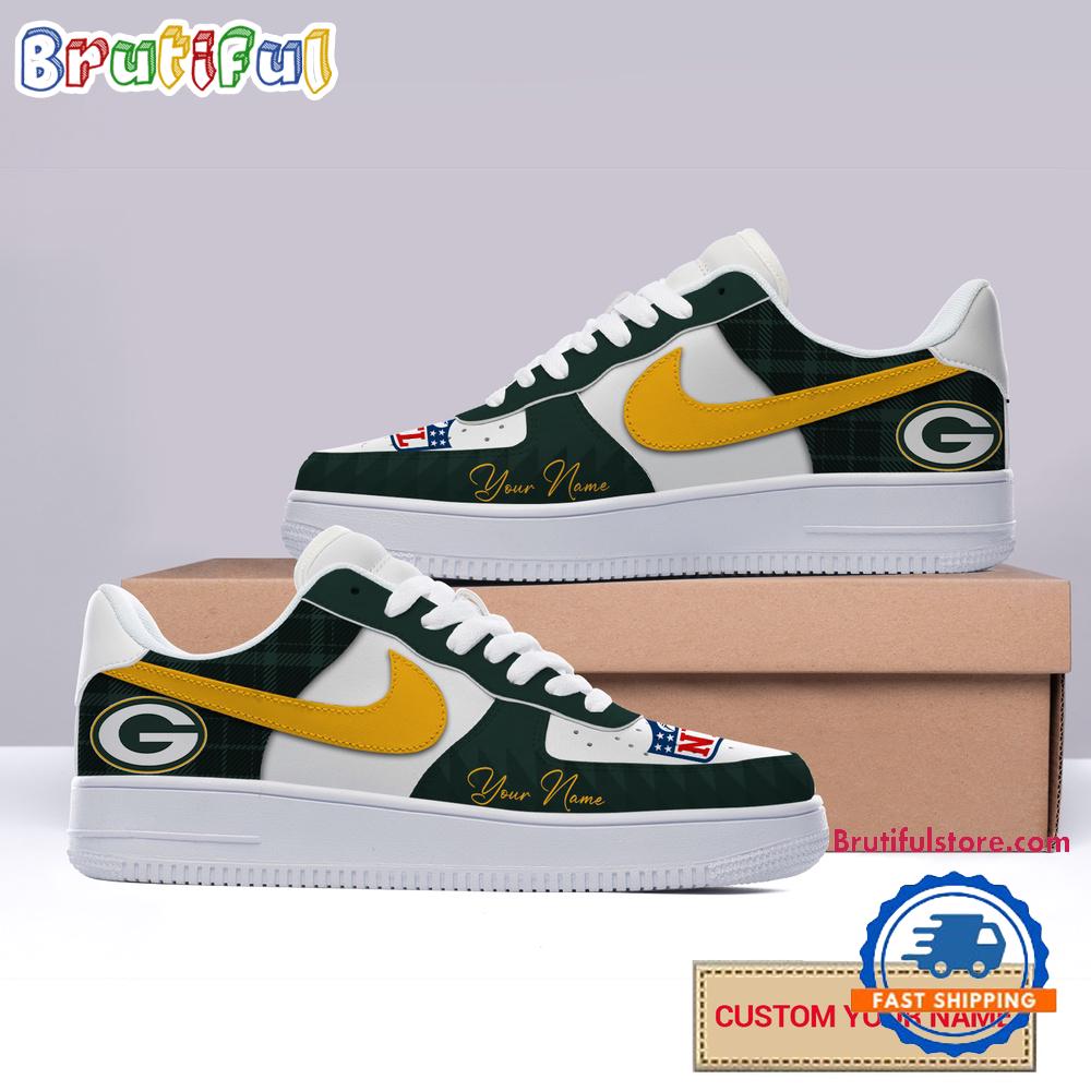 NFL Green Bay Packers Christmas Logo Pattern Custom Air Force 1 Shoes Sneaker NFL Green Bay Packers Christmas Logo Pattern Custom Air Force 1 Shoes Sneaker