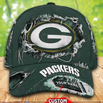 NFL Green Bay Packers Custom Name Green Classic Cap