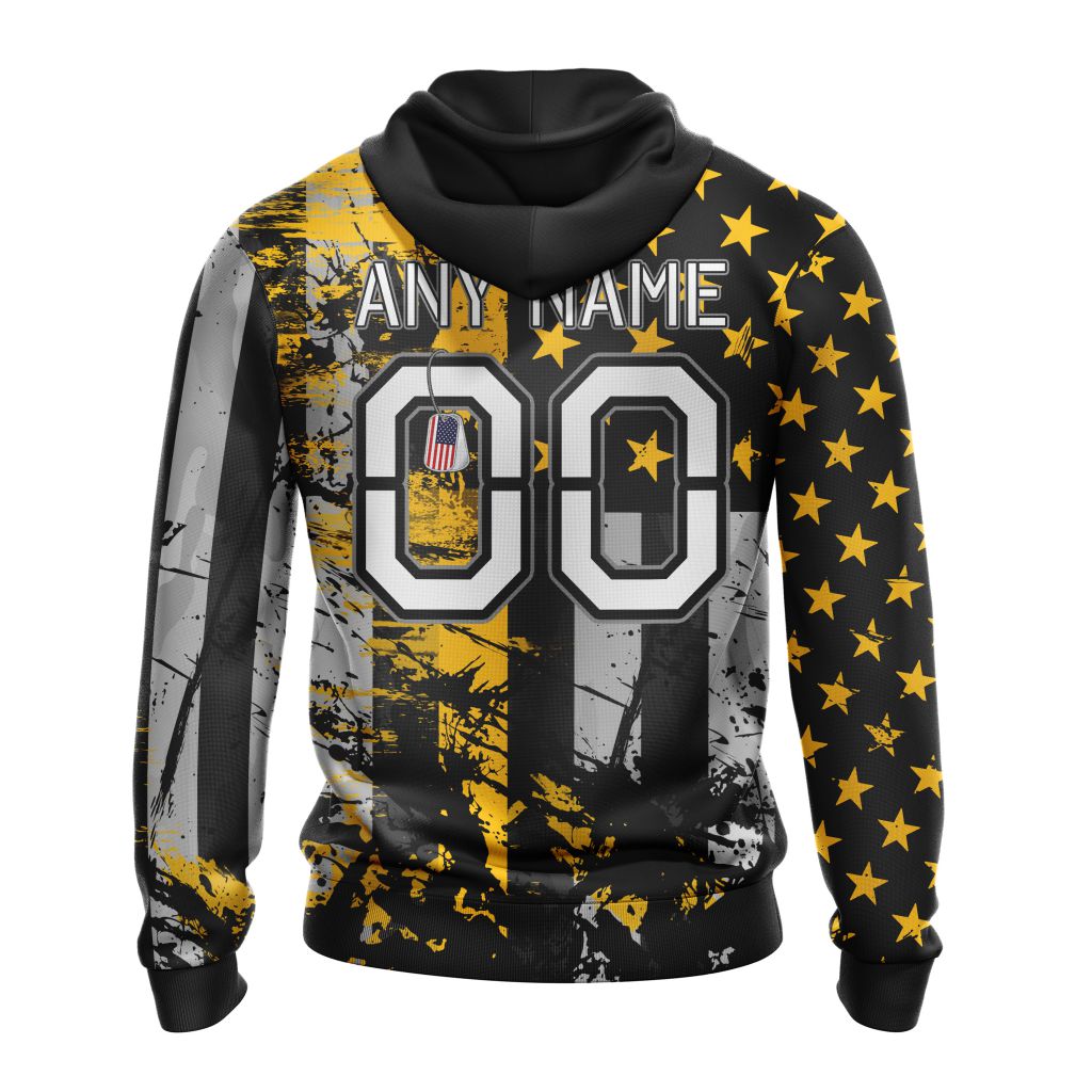 NFL Green Bay Packers Custom Name Number Classic Grunge American Flag Pullover Hoodie NFL Green Bay Packers Custom Name Number Classic Grunge American Flag Pullover Hoodie
