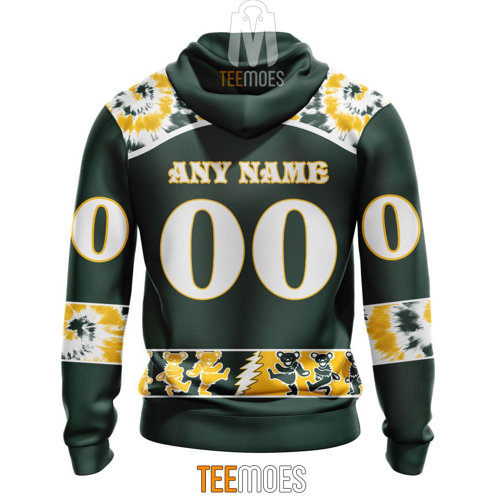 NFL Green Bay Packers Custom Name Number Grateful Dead Pullover Hoodie NFL Green Bay Packers Custom Name Number Grateful Dead Pullover Hoodie