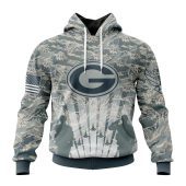 NFL Green Bay Packers Custom Name Number Honor US Air Force Veterans Pullover Hoodie