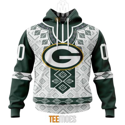 NFL Green Bay Packers Custom Name Number Native Pattern Pullover Hoodie