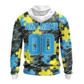 Nfl Green Bay Packers Custom Name Number Puzzle Autism Awareness Pullover Hoodie Back.jpg - demo10