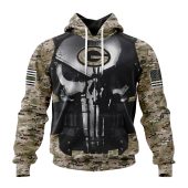 Nfl Green Bay Packers Custom Name Number Skull Camo Veteran Kits Pullover Hoodie 4052.jpg - demo10