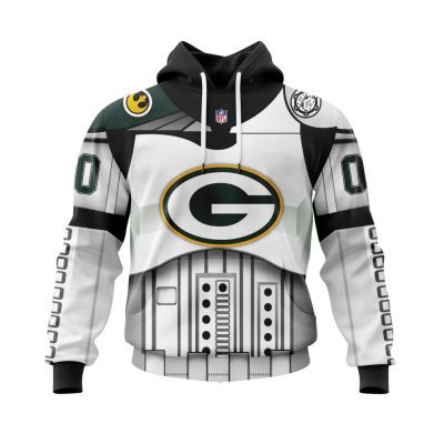 NFL Green Bay Packers Custom Name Number Star Wars Pullover Hoodie