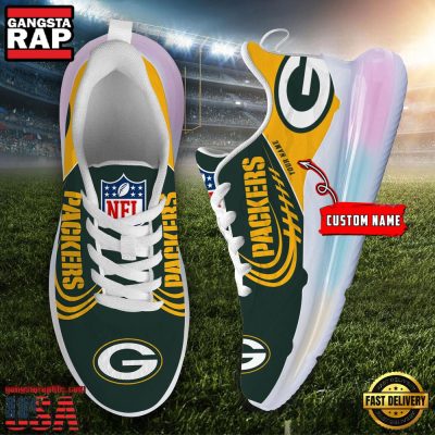 NFL Green Bay Packers Custom Rainbow Atmospheric Air Force 1 Sneaker Shoes