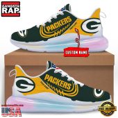 NFL Green Bay Packers Custom Rainbow Atmospheric Air Force 1 Sneaker Shoes