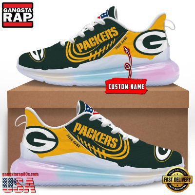 NFL Green Bay Packers Custom Rainbow Atmospheric Air Force 1 Sneaker Shoes
