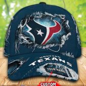 NFL Houston Texans Custom Name Blue Classic Cap