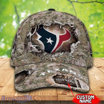 NFL Houston Texans Custom Name Camo Classic Cap