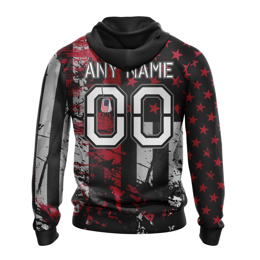 NFL Houston Texans Custom Name Number Classic Grunge American Flag Pullover Hoodie NFL Houston Texans Custom Name Number Classic Grunge American Flag Pullover Hoodie