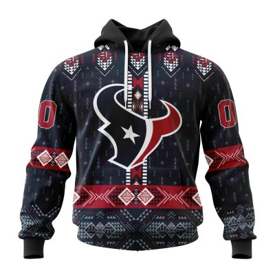 NFL Houston Texans Custom Name Number Native Concepts Pullover Hoodie