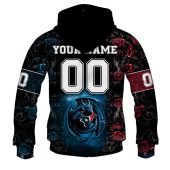 Nfl Houston Texans Custom Name Number Rose Dragon Pullover Hoodie Back.jpg - demo10