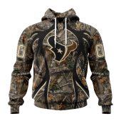 NFL Houston Texans Custom Name Number Special Hunting Camo Pullover Hoodie