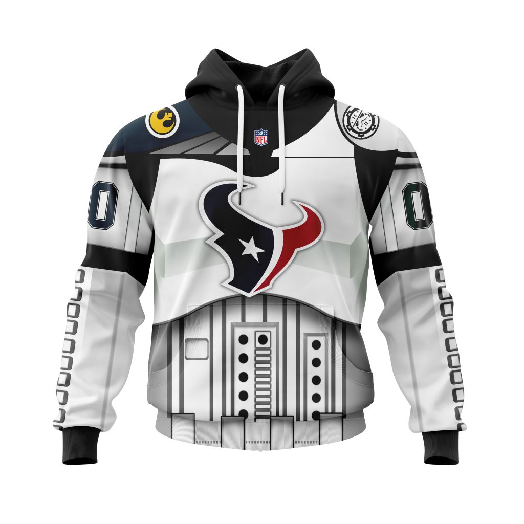NFL Houston Texans Custom Name Number Star Wars Pullover Hoodie NFL Houston Texans Custom Name Number Star Wars Pullover Hoodie