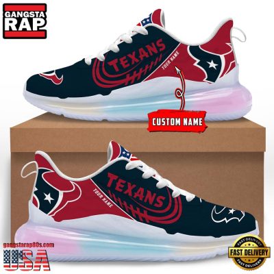 NFL Houston Texans Custom Rainbow Atmospheric Air Force 1 Sneaker Shoes