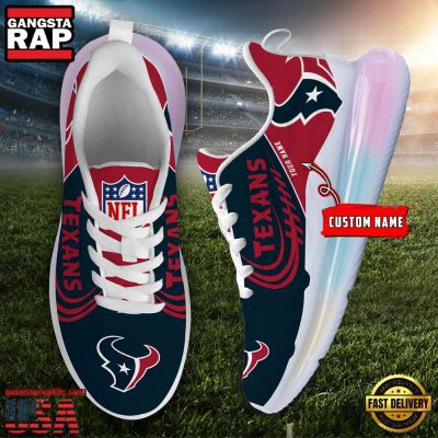 NFL Houston Texans Custom Rainbow Atmospheric Air Force 1 Sneaker Shoes