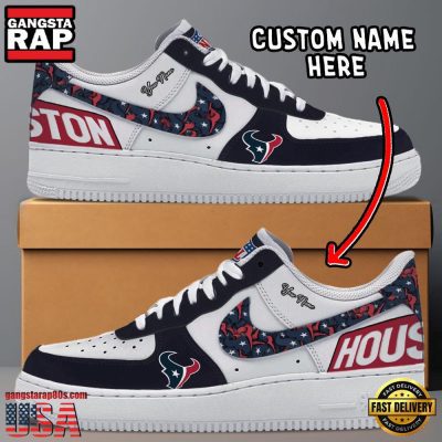NFL Houston Texans Logo Team Design Custom Air Force 1 Shoes
