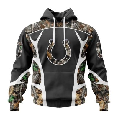 NFL Indianapolis Colts Custom Name Number Camo Hunting Pullover Hoodie
