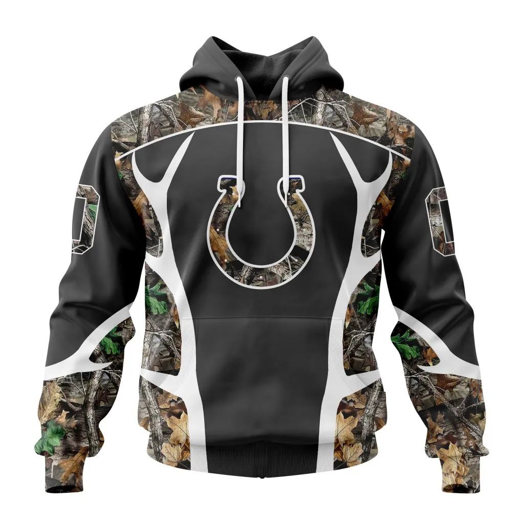 NFL Indianapolis Colts Custom Name Number Camo Hunting Pullover Hoodie NFL Indianapolis Colts Custom Name Number Camo Hunting Pullover Hoodie