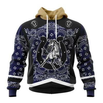 NFL Indianapolis Colts Custom Name Number Classic Style Pullover Hoodie