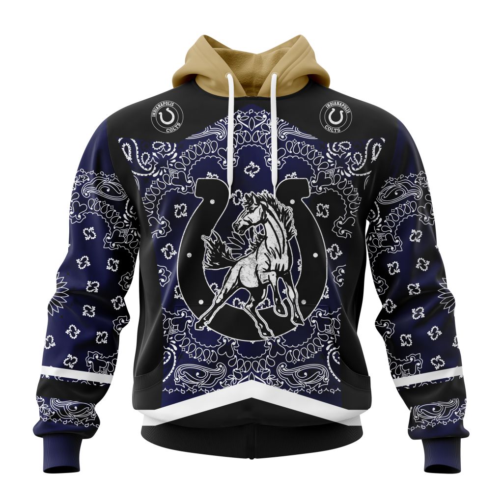 NFL Indianapolis Colts Custom Name Number Classic Style Pullover Hoodie NFL Indianapolis Colts Custom Name Number Classic Style Pullover Hoodie