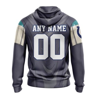 NFL Indianapolis Colts Custom Name Number Mandalorian And Baby Yoda Pullover Hoodie