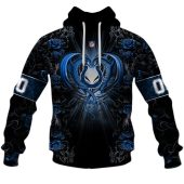 Nfl Indianapolis Colts Custom Name Number Rose Dragon Pullover Hoodie Front.jpg - demo10